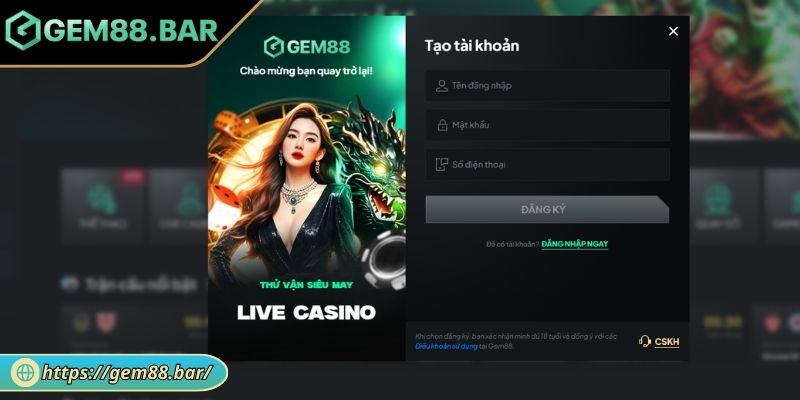 Điều Khoản Sử Dụng GEM88 Với Cập Nhật Mới Nhất Cho Tân Binh 1 Đăng ký, xác minh tài khoản