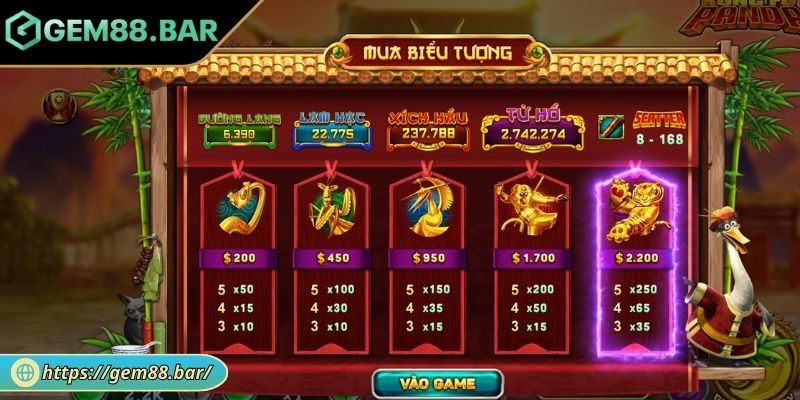 Kungfu Panda - Bí Quyết Chinh Phục Game Nổ Hũ Tại GEM88 1 Khám phá game nổ hũ Kungfu Panda GEM88
