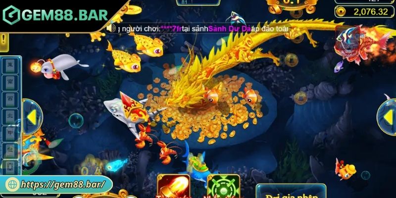 Tam Tiên Bắn Cá GEM88 - Phòng Chơi Và Bí Kíp Săn Thưởng 3 Tập trung bắn nhóm sinh vật