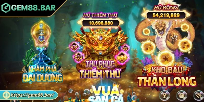 Vua Săn Cá GEM88 - Hệ Thống Vũ Khí Và Phương Pháp Chơi 1 Giới thiệu game Vua Săn Cá GEM88