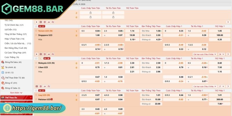 Theo dõi biến động Odds